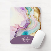 モノグラムエレガント大理石液体インク マウスパッド (マウス)