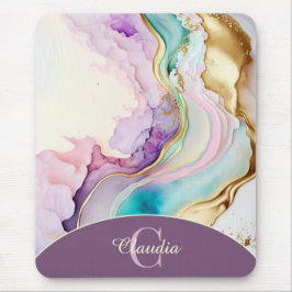 モノグラムエレガント大理石液体インク マウスパッド