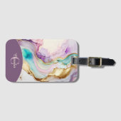 モノグラムエレガント大理石液体インク ラゲッジタグ (正面横)