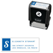 モノグラムエレガント差出人住所自己インクスタンプ セルフインキングスタンプ (インサイチュ)