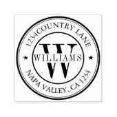 モノグラムエレガント差出人住所自己インク セルフインキングスタンプ (デザイン)