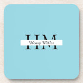 モノグラムエレガント懸命プラスチックコースター コースター (正面)