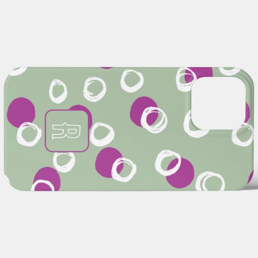 モノグラムエレガント抽象的スのサージサークルのパターン Case-Mate iPhoneケース (裏面 (横))