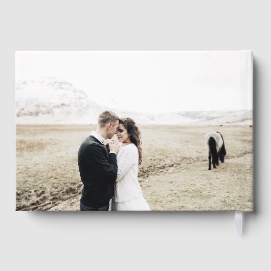 モノグラムエレガント植物冠フォトズ結婚ーズ ゲストブック (裏面)