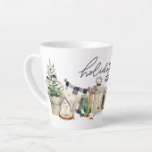 モノグラムエレガント水彩書道ホリデイ カフェラテマグ (左アングル)