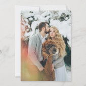 モノグラムエレガント白黒オーバーレイ結婚写真 招待状 (裏面)