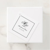 モノグラムエレガント白黒スクリプト フェイバータグ (インサイチュ)