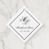 モノグラムエレガント白黒スクリプト フェイバータグ (正面)