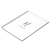 モノグラムエレガント白黒ノートブック ノートブック (左側)