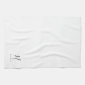 モノグラムエレガント白黒 キッチンタオル (横)