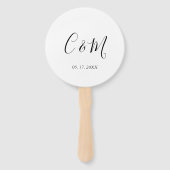 モノグラムエレガント白黒 ハンドファン (正面)