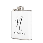 モノグラムエレガント白黒 フラスク (左)