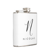 モノグラムエレガント白黒 フラスク (右)