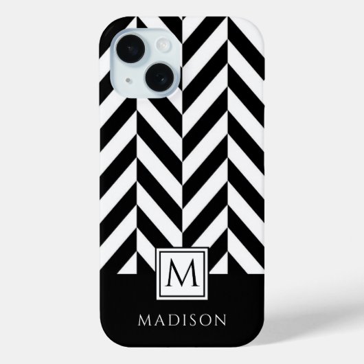 モノグラムエレガント白黒 Case-Mate iPhoneケース (裏面)