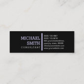 モノグラムエレガント石モダンけん&ブラック スキニー名刺 (裏面)