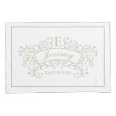 モノグラムエレガント結婚のピロロケース対 枕カバー (正面右)