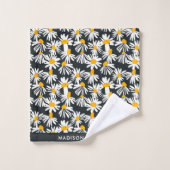 モノグラムエレガント花スタイリッシュ浴用タオルセット バスタオルセット (ウォッシュタオル)