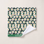 モノグラムエレガント花スタイリッシュ浴用タオルセット バスタオルセット (ウォッシュタオル)