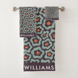 モノグラムエレガント花スタイリッシュ浴用タオルセット バスタオルセット