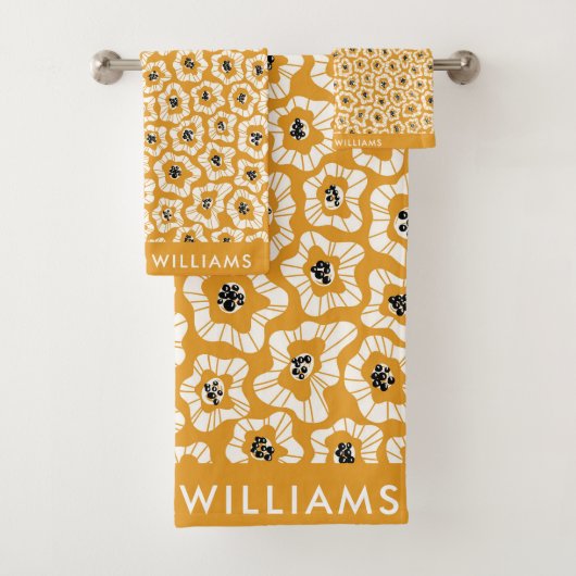 モノグラムエレガント花スタイリッシュ浴用タオルセット バスタオルセット (インサイチュ)