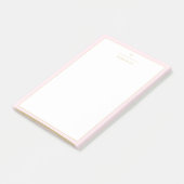 モノグラムエレガント赤面ピンク金ゴールドミニマリストクラス ポストイット (アングル)