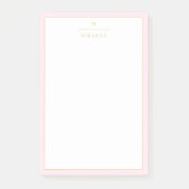 モノグラムエレガント赤面ピンク金ゴールドミニマリストクラス ポストイット (正面)