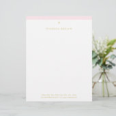 モノグラムエレガント赤面ピンク金ゴールドミニマリストクラス レターヘッド (スタンド正面)