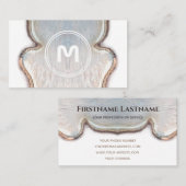 モノグラムエレガント軽木木大工ビジネスc 名刺 (正面/裏面)