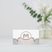 モノグラムエレガント軽木木大工ビジネスc 名刺 (スタンド正面)