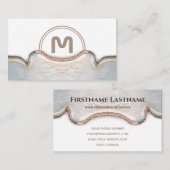 モノグラムエレガント軽木木大工ビジネスc 名刺 (正面/裏面)