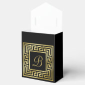 モノグラムエレガント金ゴールドグリッターギリシャ鍵ブラック フェイバーボックス (オープン)