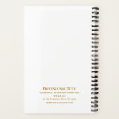 モノグラムエレガント金ゴールドスクエアフレームチェックリスト ノートブック (裏面)