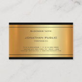 モノグラムエレガント金ゴールドルック洗練さモダンれた 名刺 (裏面)