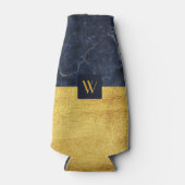 モノグラムエレガント金ゴールド大理石 ボトルクーラー (正面)