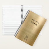 モノグラムエレガント金ゴールド旅行 ノートブック (内側)
