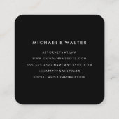 モノグラムエレガント金属フェイク金ゴールド スクエア名刺 (裏面)