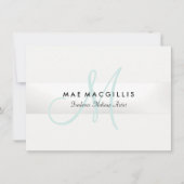 モノグラムエレガント銀ストライプの贈与証書 シーズンカード (正面)