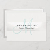 モノグラムエレガント銀ストライプの贈与証書 シーズンカード (正面/裏面)