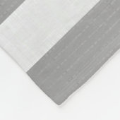 モノグラムエレガント銀フェイクグラディエント灰色ストライプ色 フリースブランケット (角)