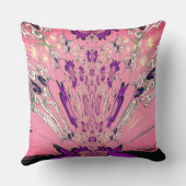 モノグラムエレガント開花:美しい個人的なモチーフ クッション (裏面)