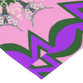 モノグラムエレガント開花:美しい個人的なモチーフ ショートテーブルランナー (コーナー)