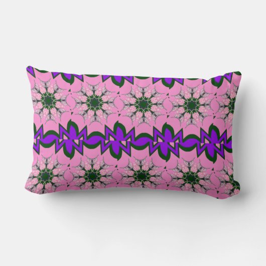 モノグラムエレガント開花:美しい個人的なモチーフ ランバークッション (裏面)