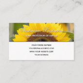 モノグラムエレガント黄色ひまわり花屋 名刺 (裏面)