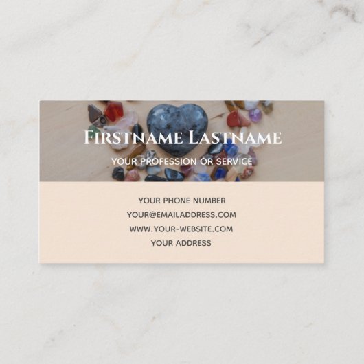 モノグラムエレガント2トーン小さな結晶宝石 名刺 (裏面)