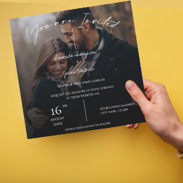 モノグラムエレガント2枚フォト文字オーバーレイ結婚ズ