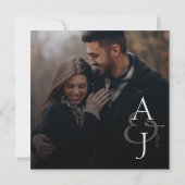 モノグラムエレガント2枚フォト文字オーバーレイ結婚ズ (裏面)