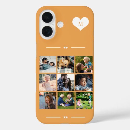 モノグラムエレガント9フォトコラージュ Case-Mate iPhoneケース (裏面)