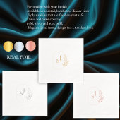 モノグラムエレガント(フローラ枠) 箔ナプキン