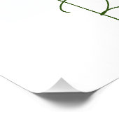 モノグラムエレガントBクラシックパステルピンクシック牡丹 ポスター (コーナー)