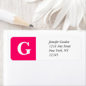 モノグラムエレガントGリターンアドレスラベルピンク ラベル (インサイチュ)